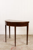Load image into Gallery viewer, Georgian Mahogany Inlay Demilune Card Table
