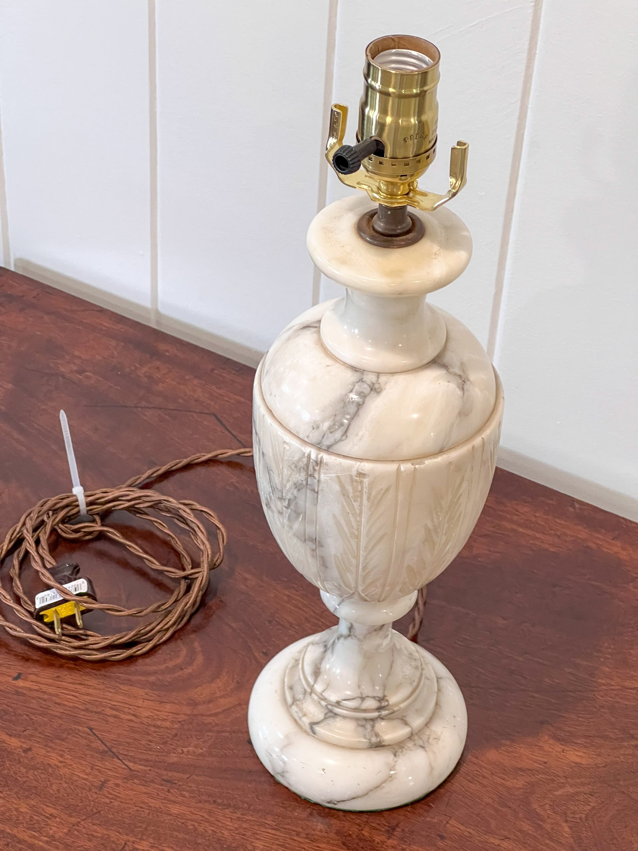 Vintage Italian Marble Lamp on Rounded Base