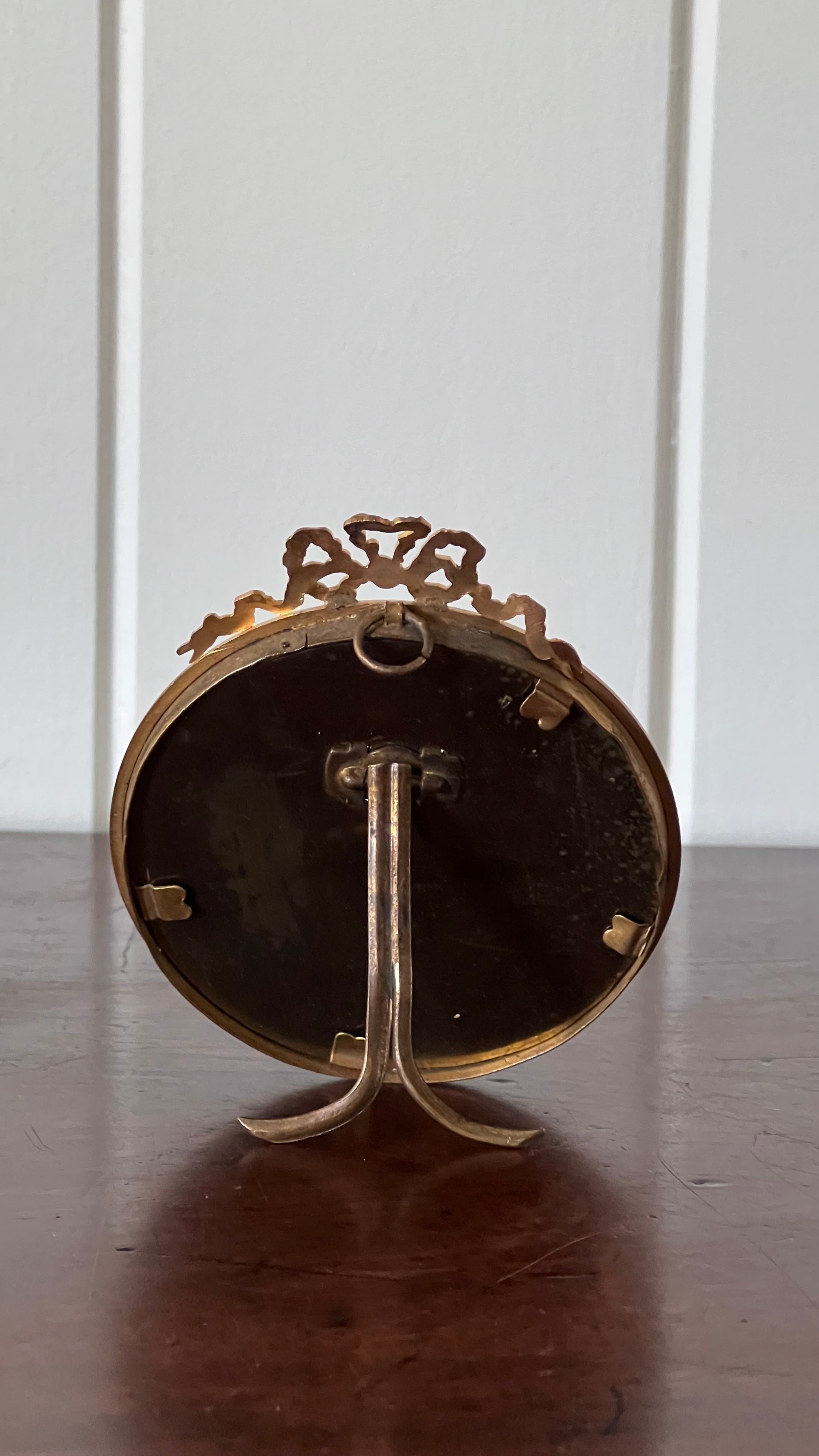 Petite French Brass Frame with Bow | Tabletop