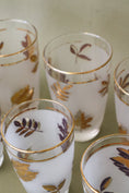Load image into Gallery viewer, SET of 10 | Vintage Libbey Gold Leaf Frosted Glasses
