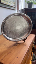 Load image into Gallery viewer, Oval Silver Plate Gallery Tray | 16”
