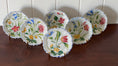 Load image into Gallery viewer, SET of 6 Hand Painted Floral Italian Plates

