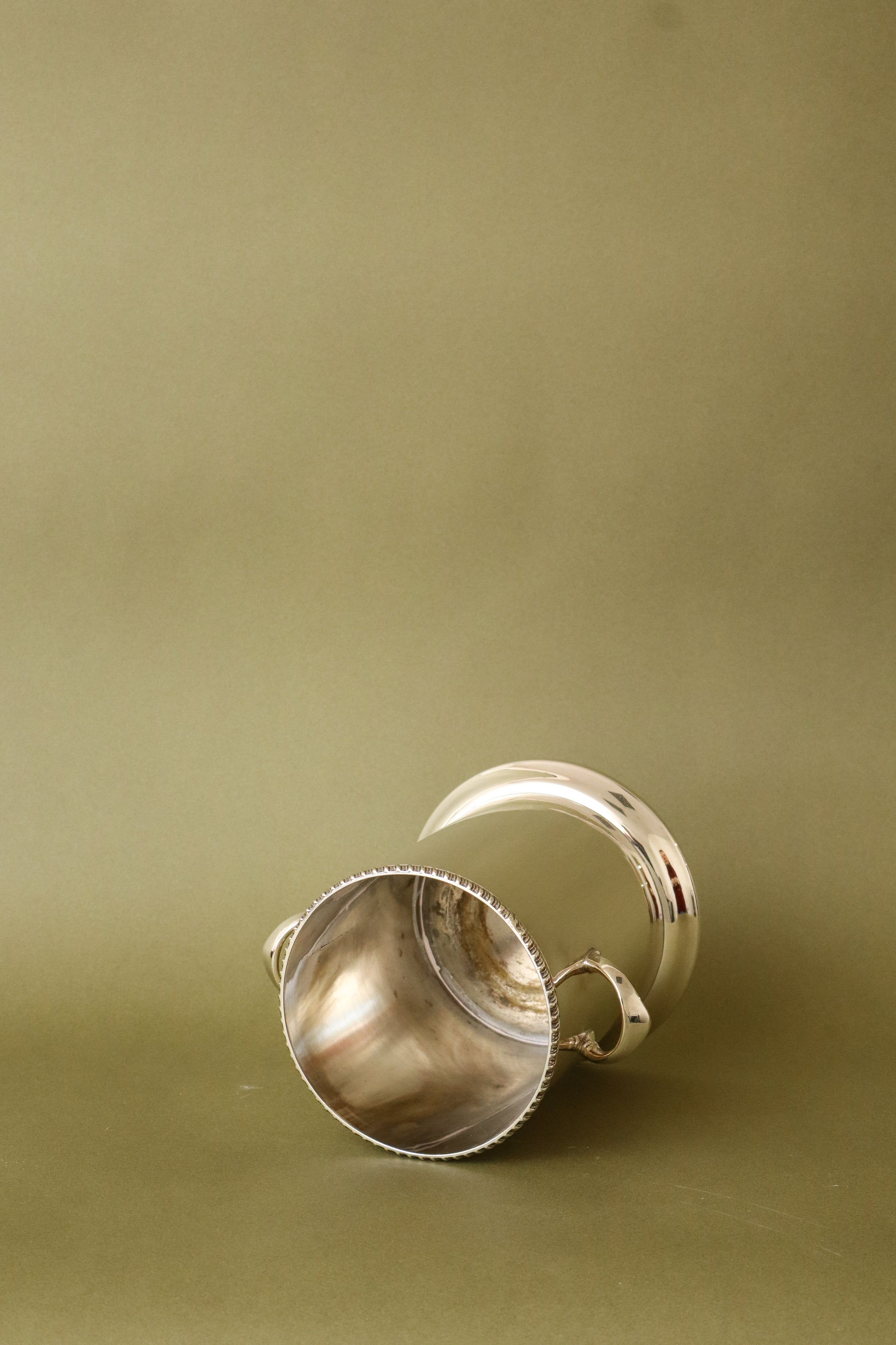 Silver Plate Wine Cooler with Rope Rim