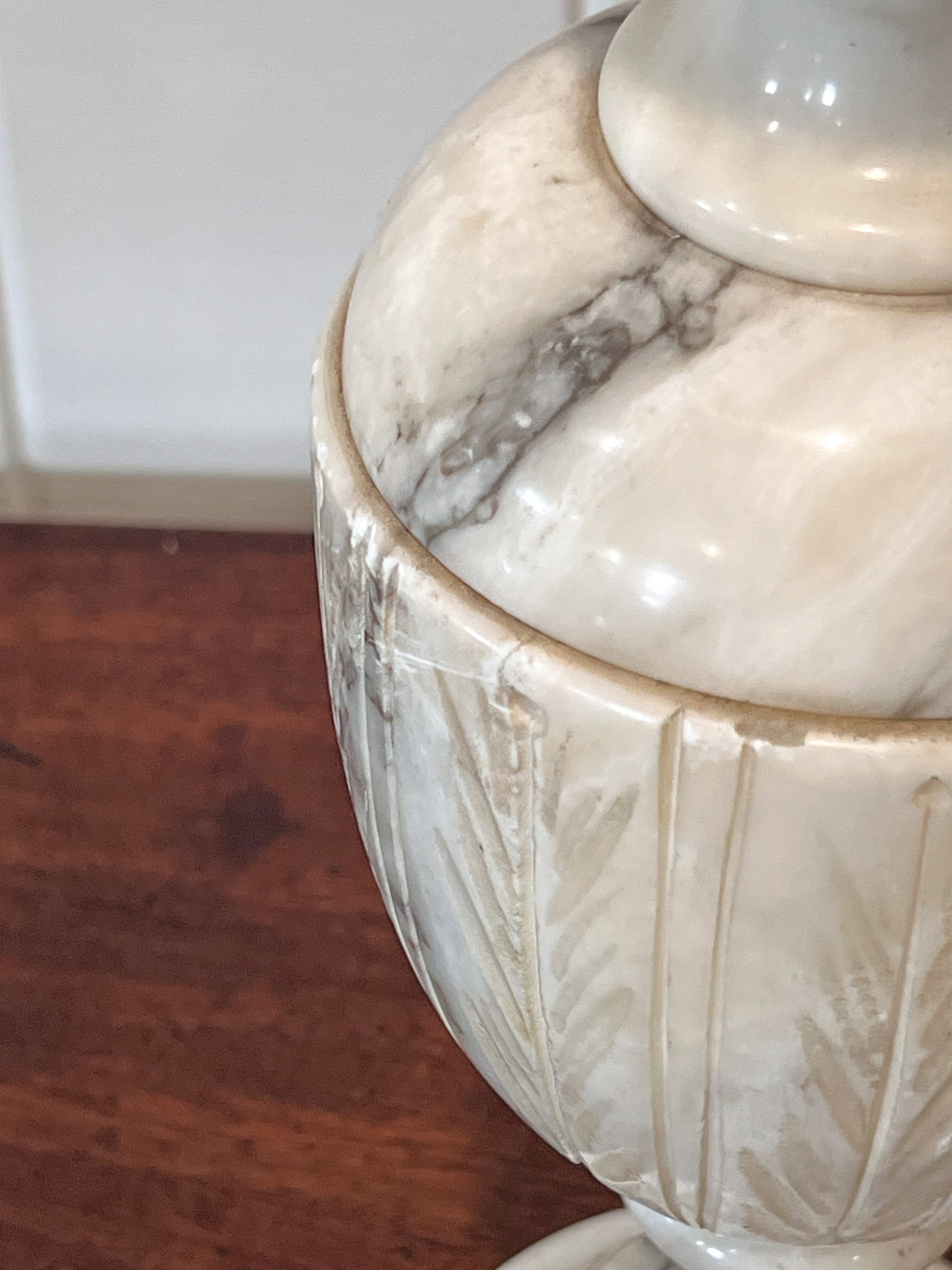 Vintage Italian Marble Lamp on Rounded Base