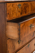 Load image into Gallery viewer, 18th Century Burl Walnut Chest of Drawers on Bun Feet (c. 1760)
