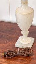 Load image into Gallery viewer, Vintage Italian Alabaster Lamp with Scalloped Crown (No. 6)
