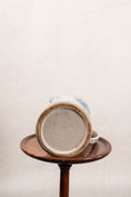 Load image into Gallery viewer, 19th Century Blue + White Stoneware Spongeware Pitcher with Wild Rose Glaze
