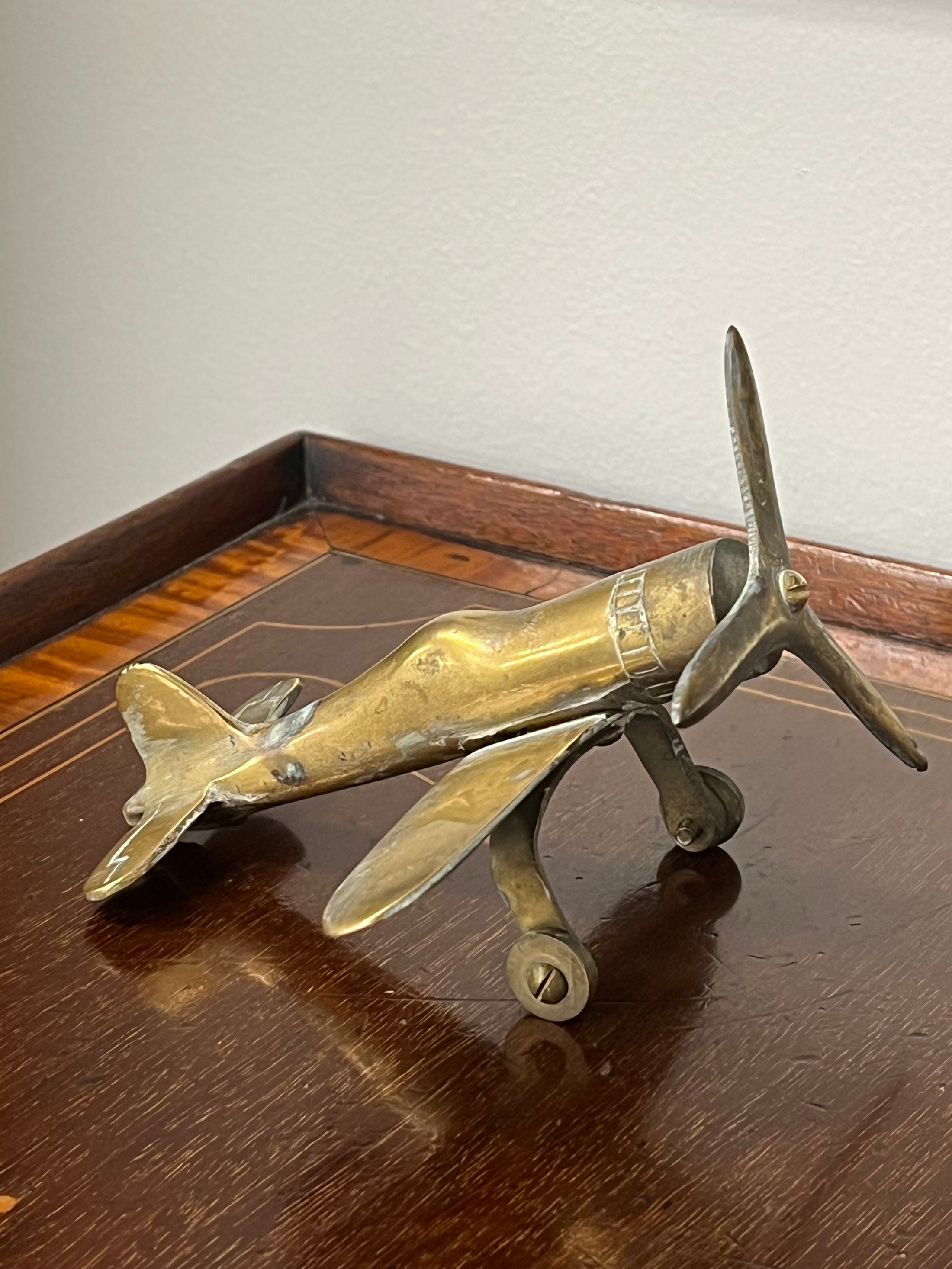 Vintage Brass Plane