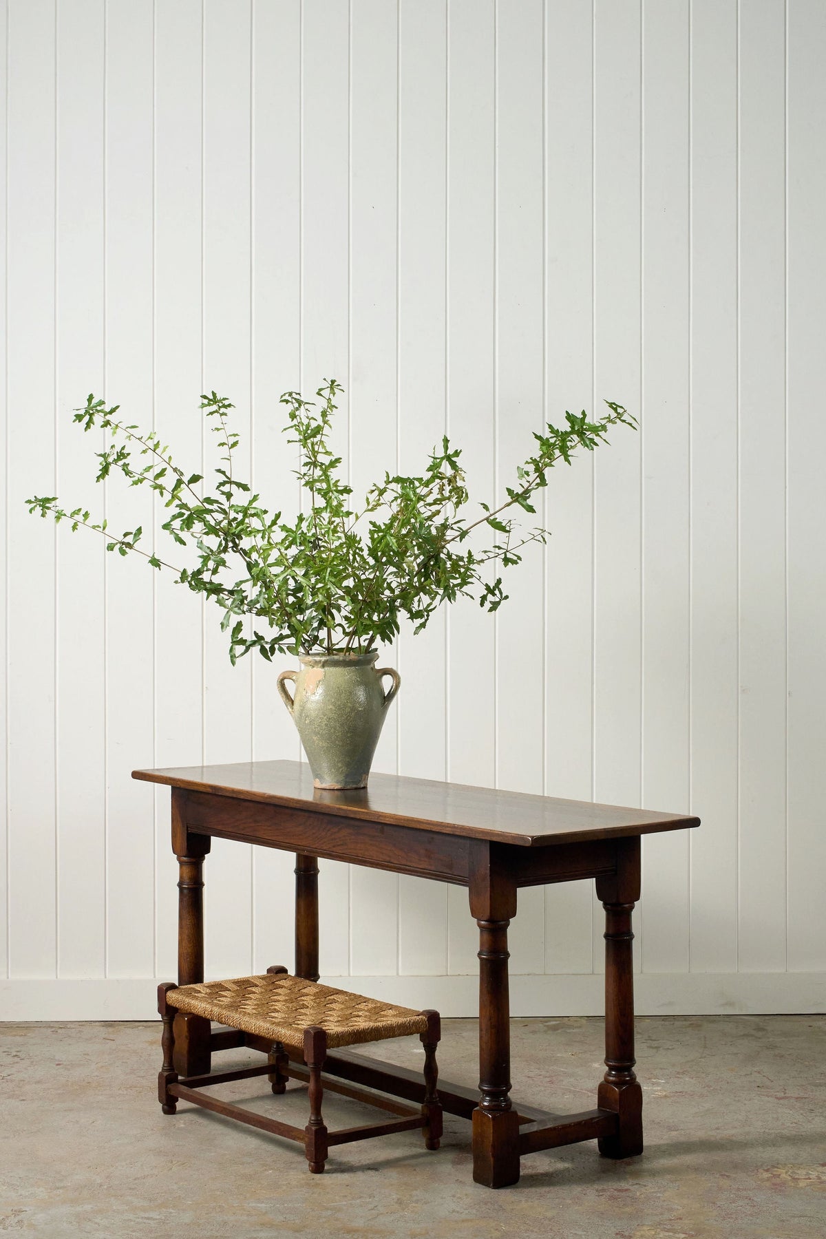 18th Century Style Oak Console Table (c. 1930)