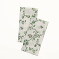 Load image into Gallery viewer, SET of 4 | Green Cherry Blosson Block Print Napkins
