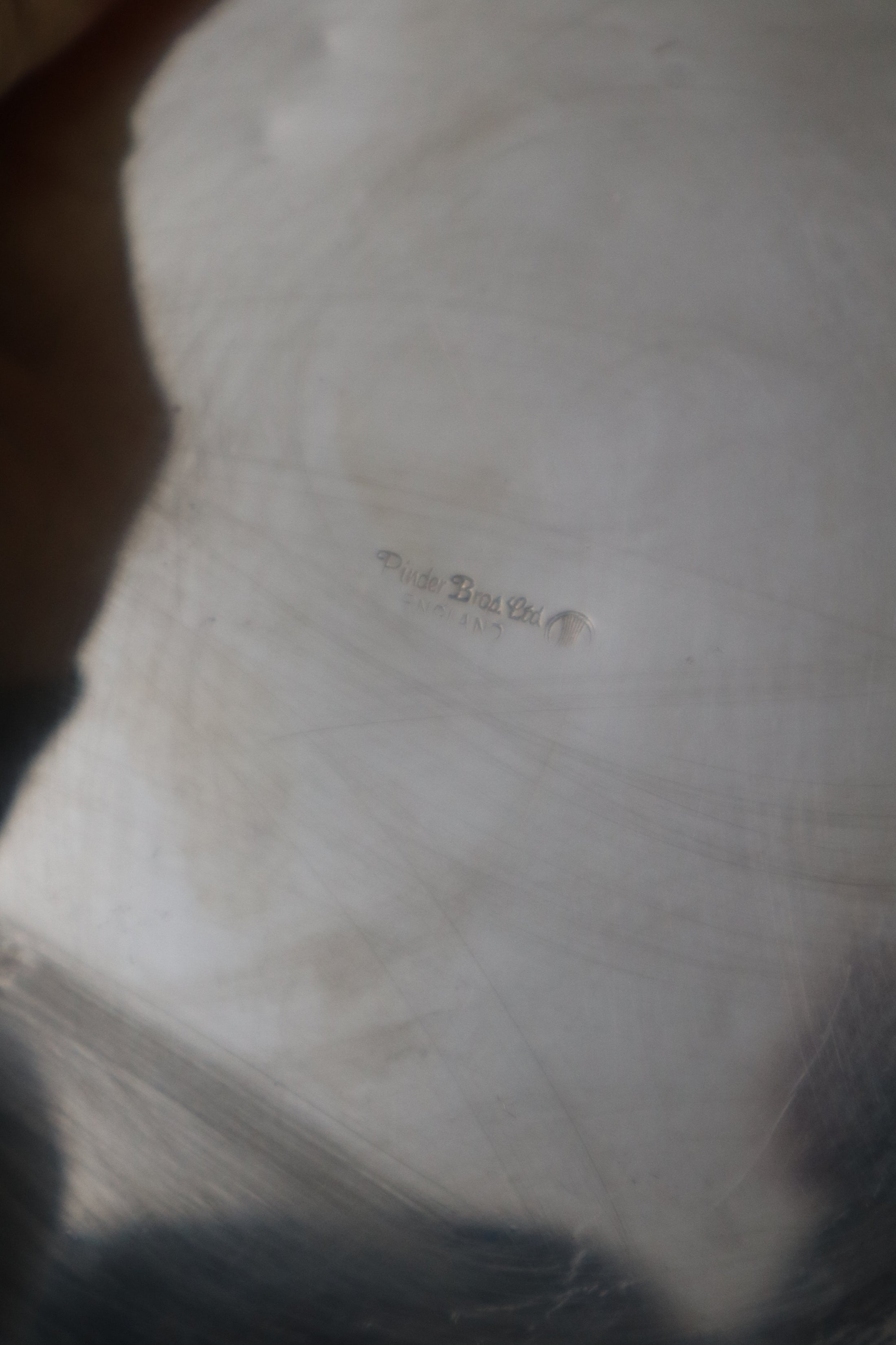 Silver Plate Punch Bowl with Scalloped Edge + Lion Head Pulls | includes 4 Cups | by Pinder Brothers England