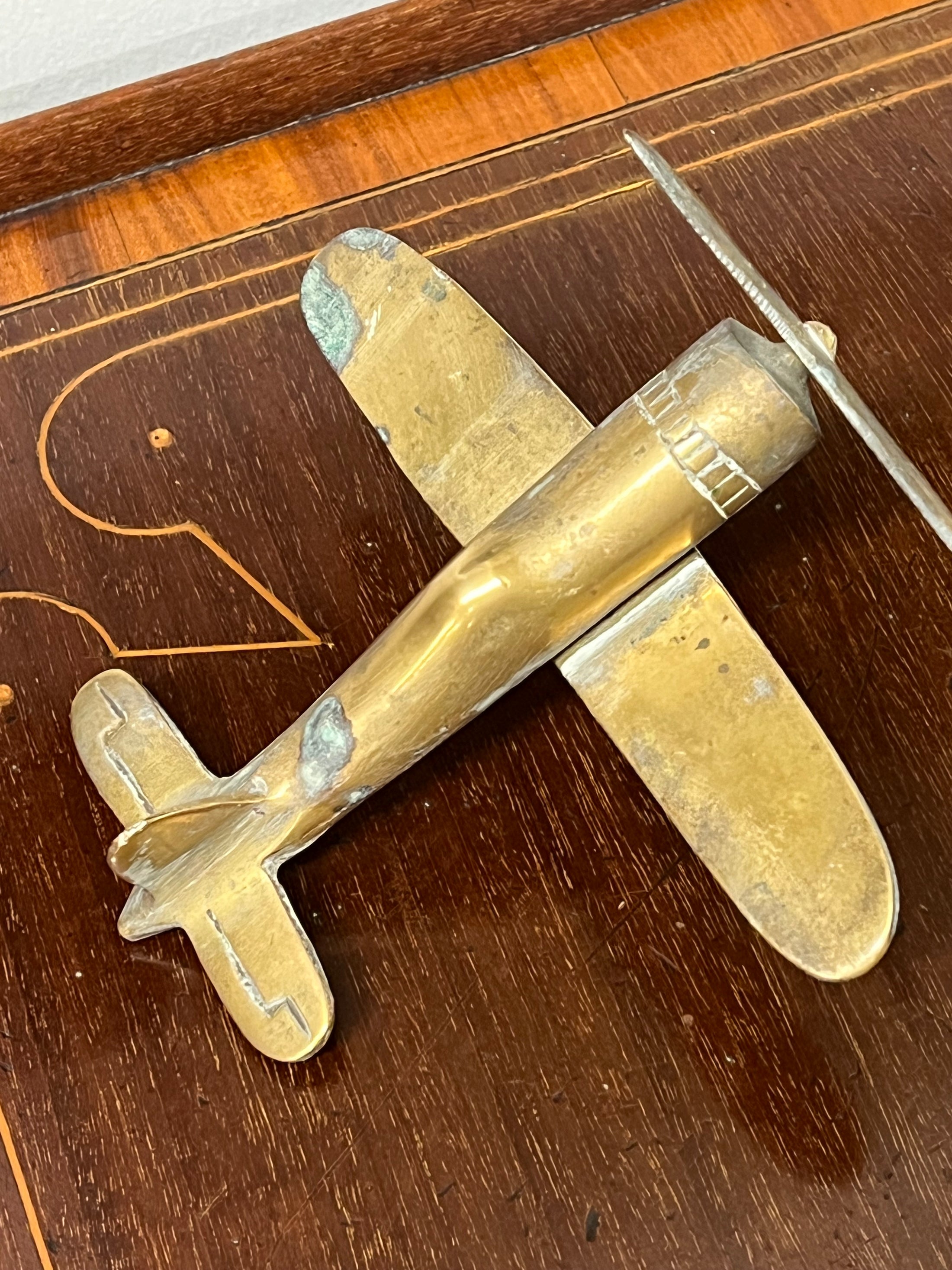 Vintage Brass Plane