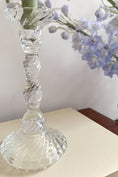 Load image into Gallery viewer, Vintage Bambous Swirl Crystal Candlestick
