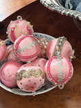 Load image into Gallery viewer, SET of 10 | Vintage Decorated Silk Bulbs (Pink Minis)
