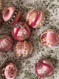 Load image into Gallery viewer, SET of 10 | Vintage Decorated Silk Bulbs (Pink Minis)
