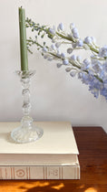 Load image into Gallery viewer, Vintage Bambous Swirl Crystal Candlestick
