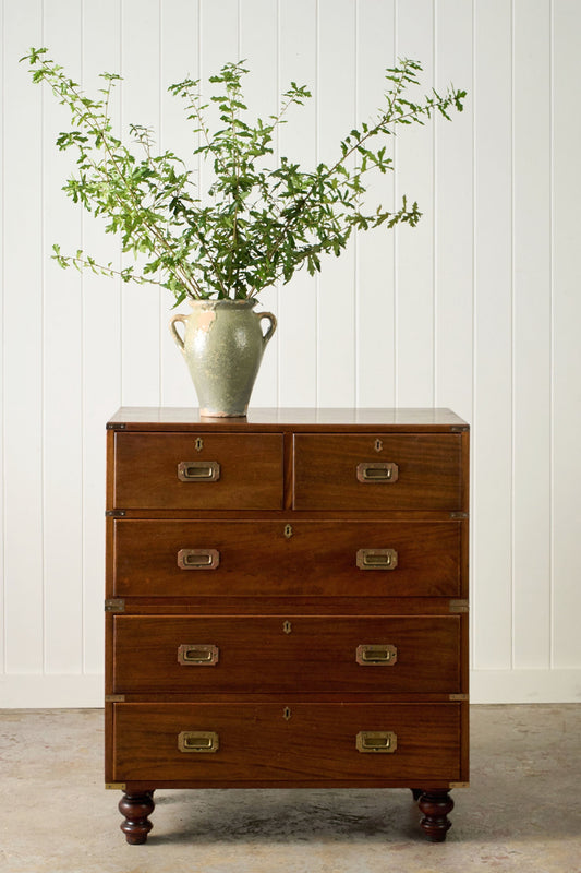 Early 19th Century English Mahogany Campaign Chest (c. 1830)