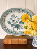 Load image into Gallery viewer, 19th Century Large Green Transferware Platter (England; c. 1850)

