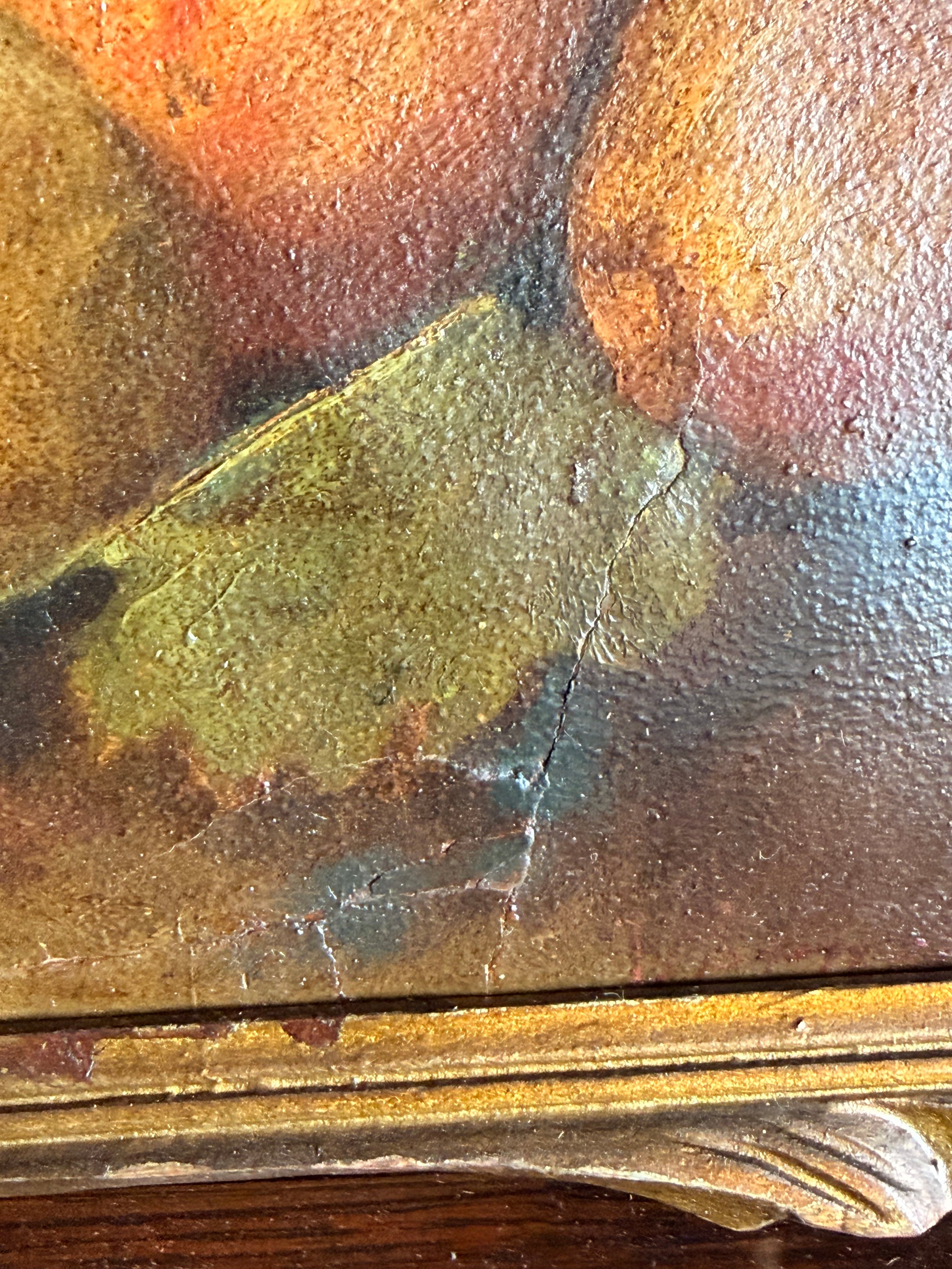 19th Century French Fruit Still Life Oil on Board (c. 1865)