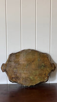 Load image into Gallery viewer, Large Florentine Tray with Green + Pale Blue Coloring
