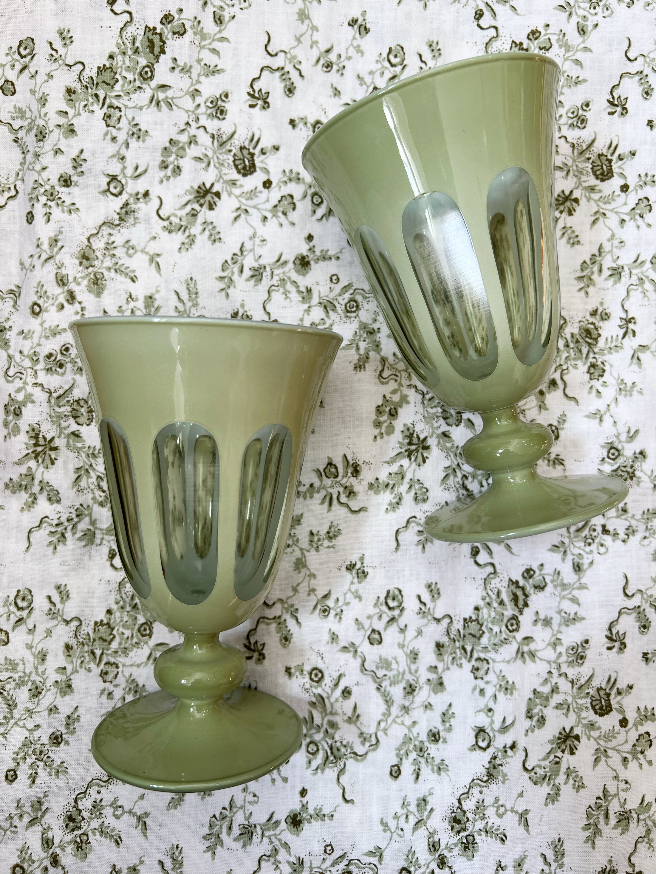 Sage Tulip Glasses (SET of 2)