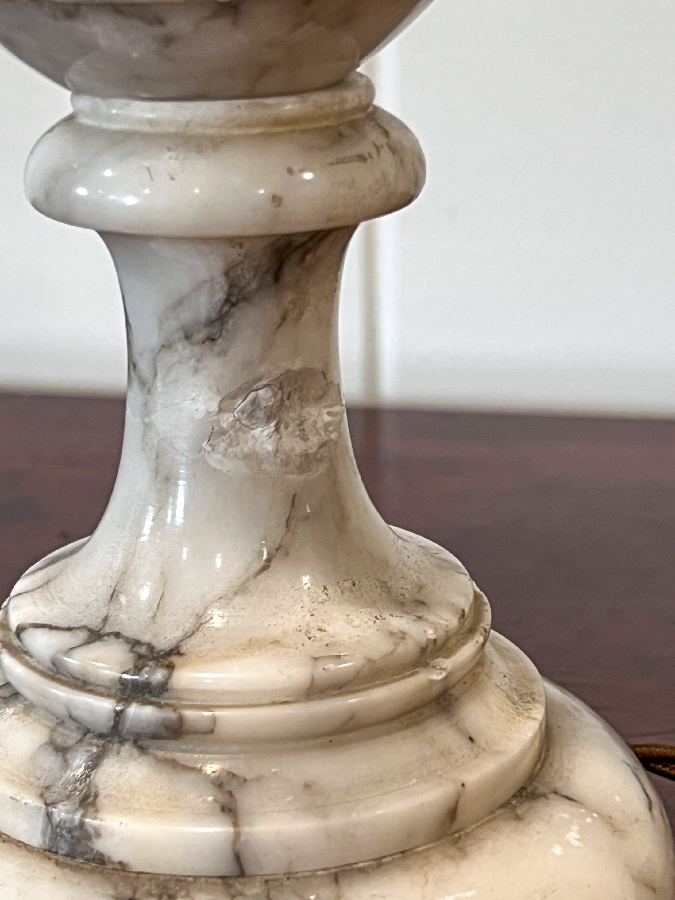 Vintage Italian Marble Lamp on Rounded Base