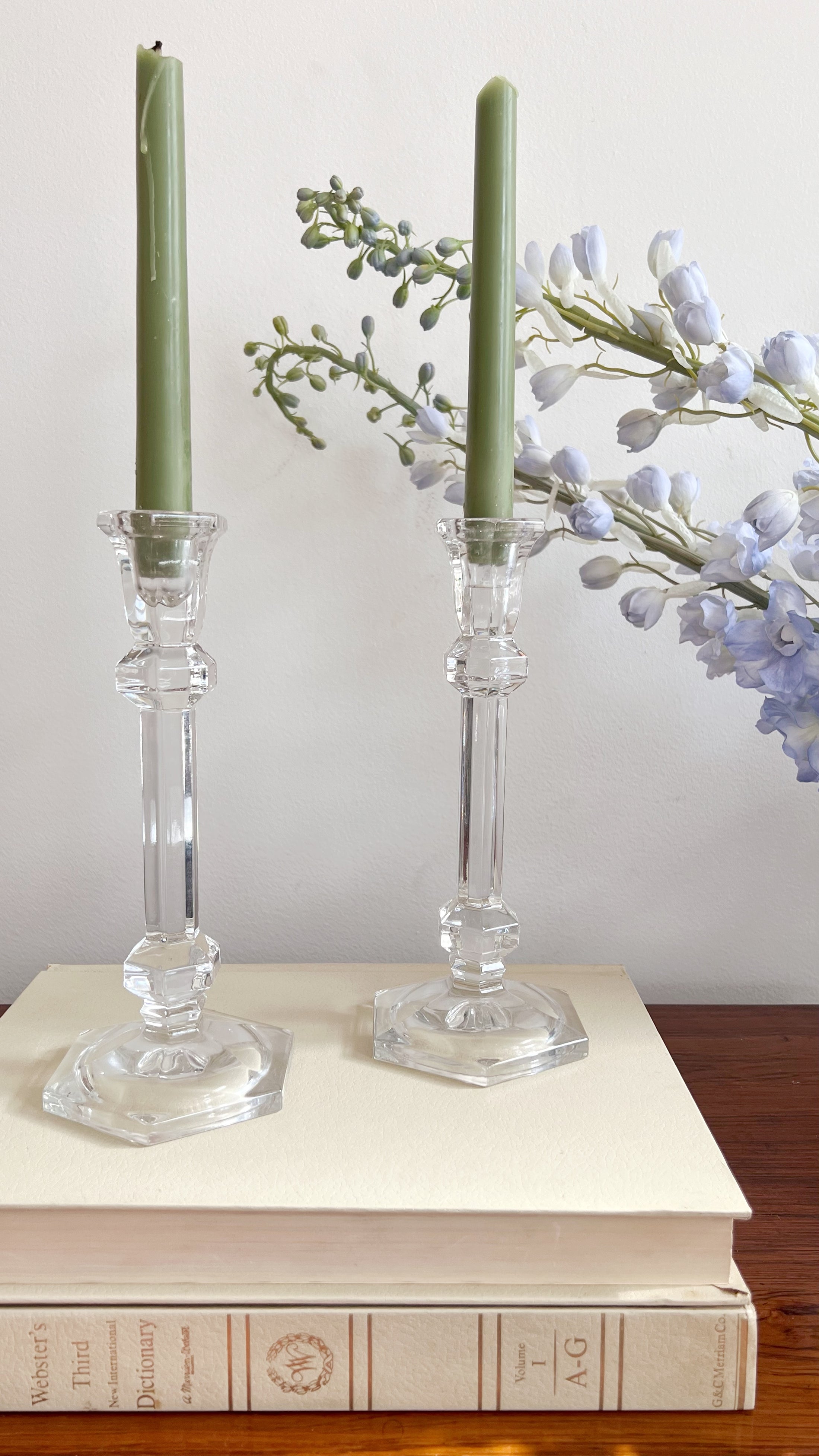 Vintage Crystal Candlesticks PAIR