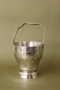 Load image into Gallery viewer, Antique English Silver Etched Ice Bucket
