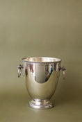 Load image into Gallery viewer, Vintage French Silver Plate Ice/Wine Bucket with Side Handles + Beading
