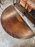 Load image into Gallery viewer, Georgian Mahogany Inlay Demilune Card Table
