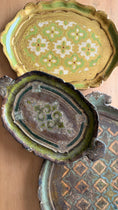 Load image into Gallery viewer, Petite Florentine Tray with Light + Dark Green Coloring
