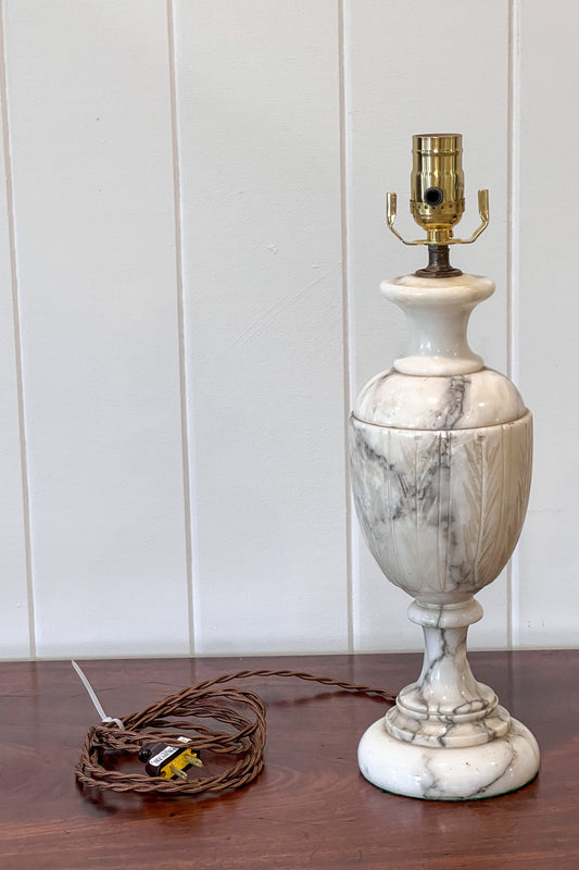 Vintage Italian Marble Lamp on Rounded Base
