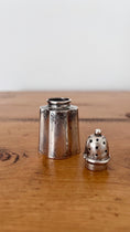 Load image into Gallery viewer, Antique Etched Silver Plate Pepper Shaker
