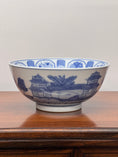 Load image into Gallery viewer, Vintage Blue + White Patterned Chinese Bowl
