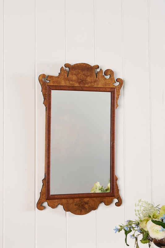 19th Century Burl Chippendale Mirror