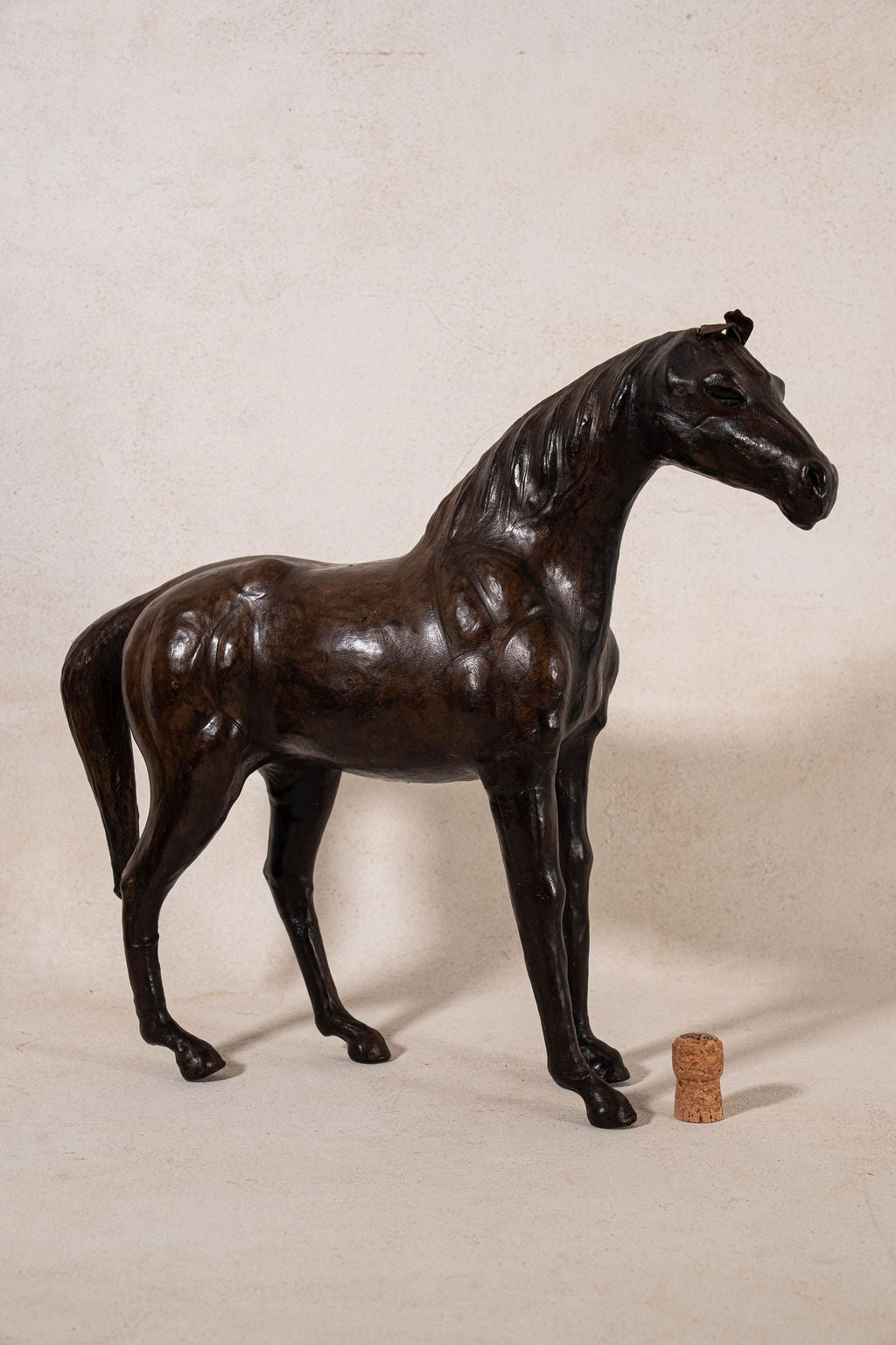 Vintage Leather Model of Horse (c. 1930)