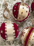 Load image into Gallery viewer, SET of 4 | Vintage Decorated Silk Bulbs (Deep Fuchsia)
