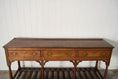 Load image into Gallery viewer, 19th Century English Oak Dresser Base / Server with Bottom Slats + 3-Drawers
