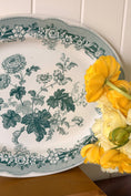 Load image into Gallery viewer, 19th Century Large Green Transferware Platter (England; c. 1850)
