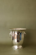 Load image into Gallery viewer, English Fluted Silver Plate Ice/Wine Bucket with Lion Heads (c. 1930)
