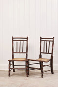 Load image into Gallery viewer, Pair of RARE Antique Bobbin Children's Chairs (c. 1890)
