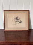 Load image into Gallery viewer, Charcoal Horse Portrait by Carle Vernet (French; 1758-1836) | Horizontal Orientation
