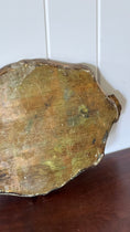 Load image into Gallery viewer, Large Florentine Tray with Green + Pale Blue Coloring
