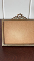 Load image into Gallery viewer, Antique French Brass Tabletop Frame with Bow | Horizontal Orientation
