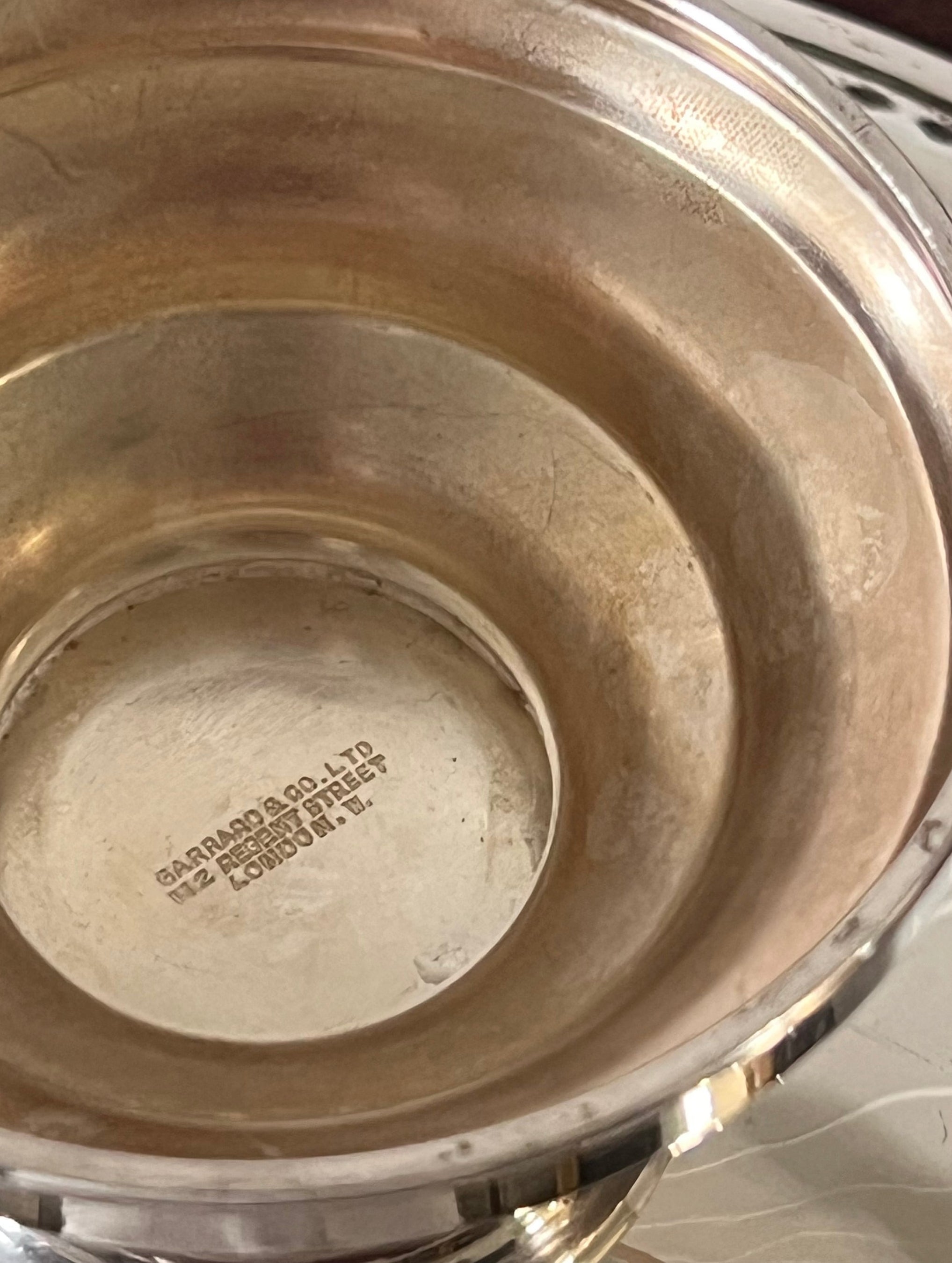 English Silver Plate Compote by Garrard & Co