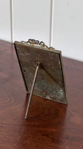 Load image into Gallery viewer, PAIR Antique French Brass Tabletop Frames with Top Bow Detailing

