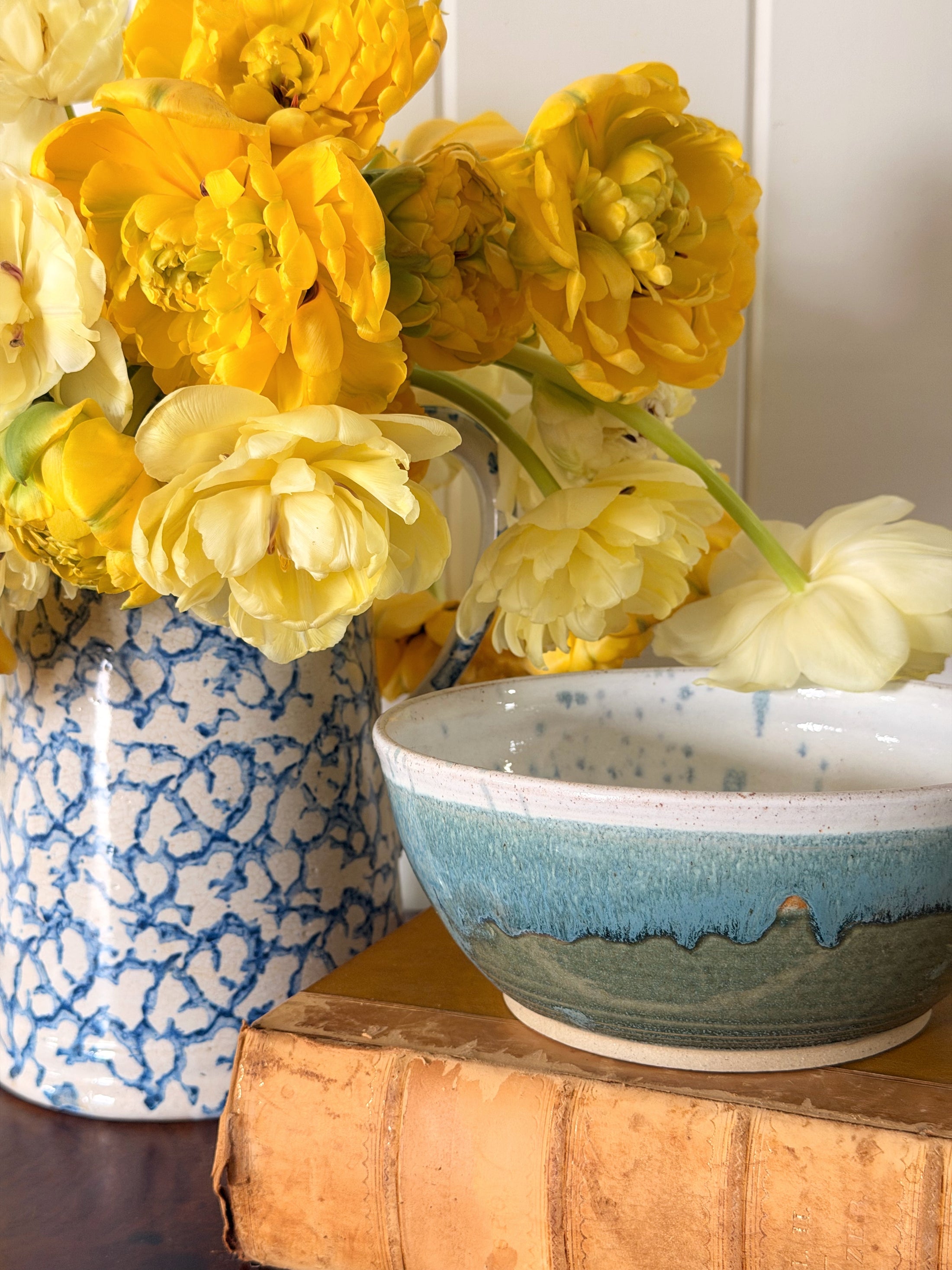 Handmade Studio Pottery Blue Bowl