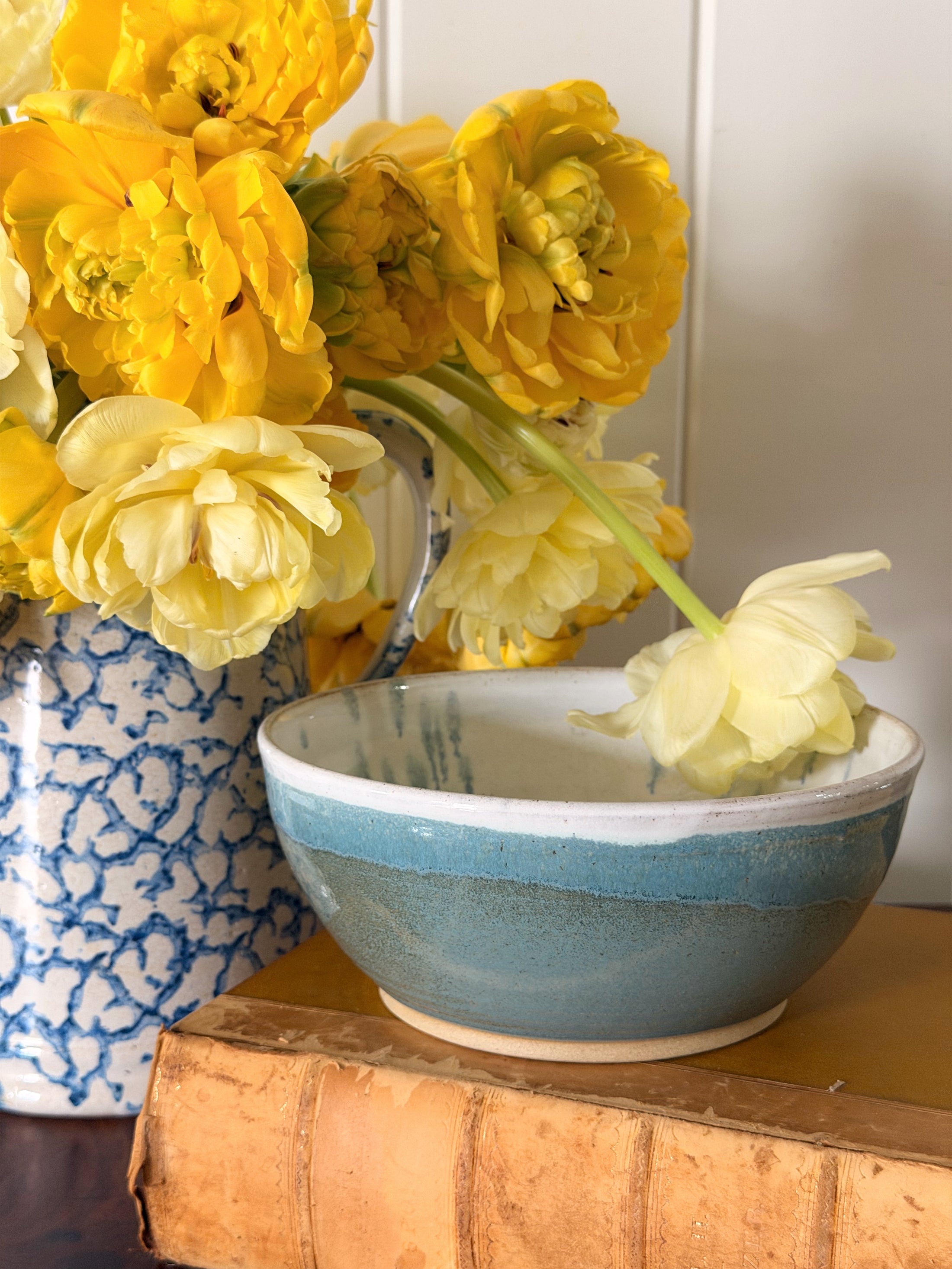 Handmade Studio Pottery Blue Bowl