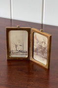 Load image into Gallery viewer, Antique French Brass Double Picture Frame
