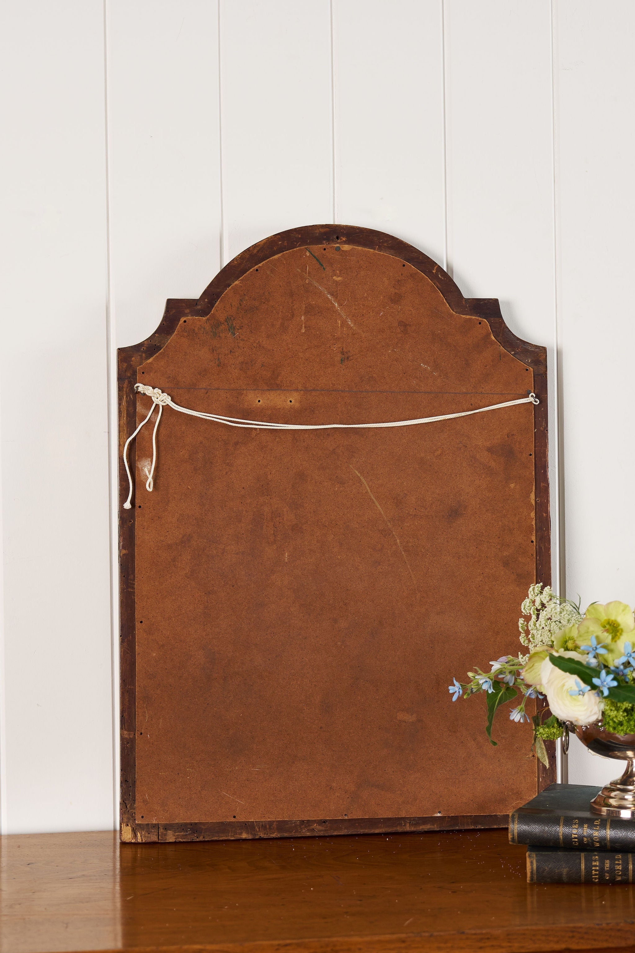 Vintage Arched Wooden Mirror